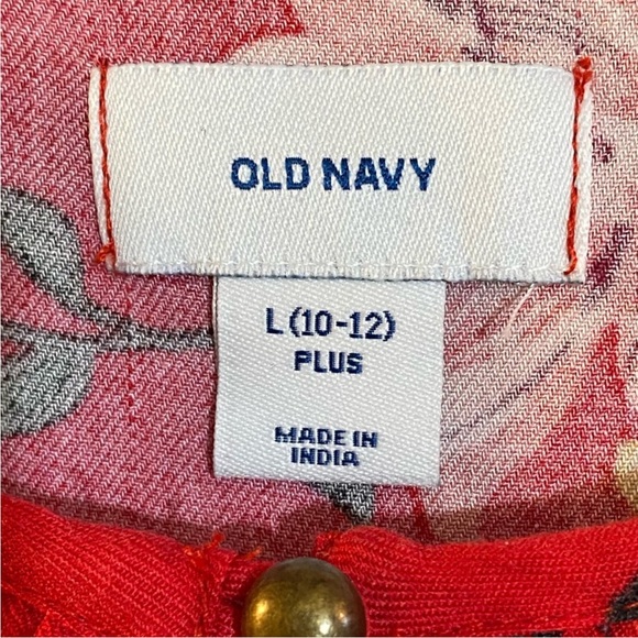3/$15 Old Navy Plus Red Floral Mini Dress - Picture 3 of 4